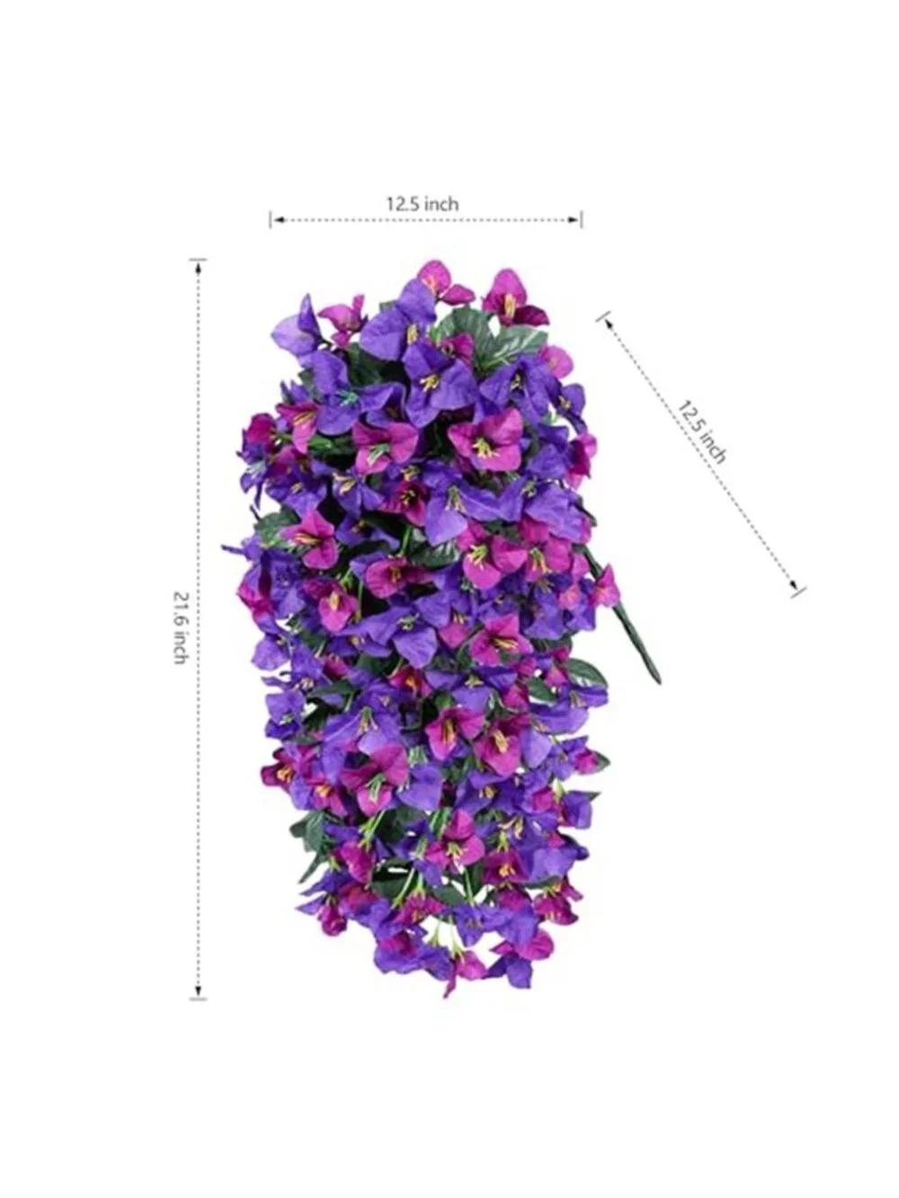 2pc Faux Bougainvillea Silk Vines UV Resistant Outdoor Fake Flowers Trailing